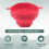 Silicone Microwave Popcorn Bowl Foldable Popcorn Maker Bucket Bowl with Lid Folding Popcorn Kitchen Baking Tool Red 2