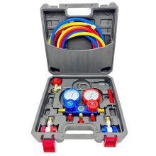 Air Conditioning Refrigerant Charging Tool Kit - AC Pressure Gauge & Charging Manifold Set (Dry-Dial Models)