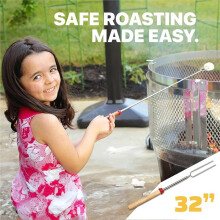 15 Marshmallow-Röstspieße für die Feuerstelle, Lang (81 cm), S'Mores-Spieße, S'Mores-Set für die Feuerstelle Beim Camping
