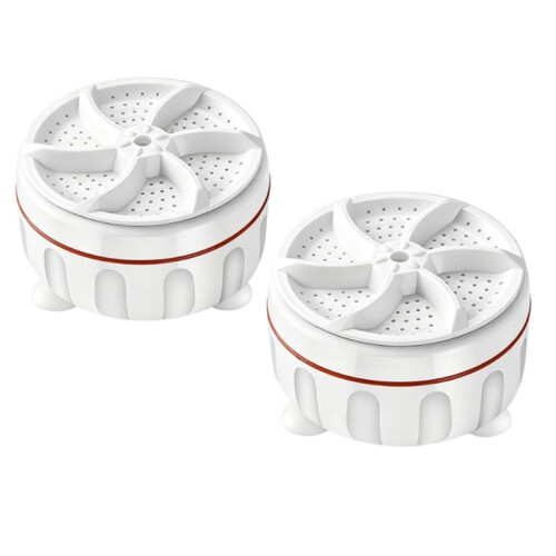 2pcs Portable  Washing Machine Turbo Agitator with USB and Suction Cup,Automatic Washer(Direction Double Turn)