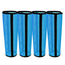 Botas Antimoscas para Caballos, Juego de 4: Diseño Innovador con Borde Curvo, Varillas Anticaída, Pierna de Malla Transpirable, Ajuste Cómodo
