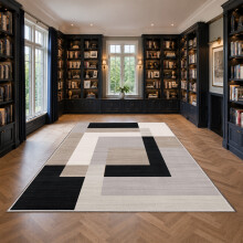 (200 x 290 cm (6ft 7in x 9ft 3in), Milo Neutral) Extra Large Rugs Non Slip Area Rug Modern Luxury Living Room Bedroom Carpets