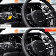 Car Instrument Tachometer Trim Speedometer Trim Sticker for Mustang 2015-2023 Carbon Fiber Interior Accessories