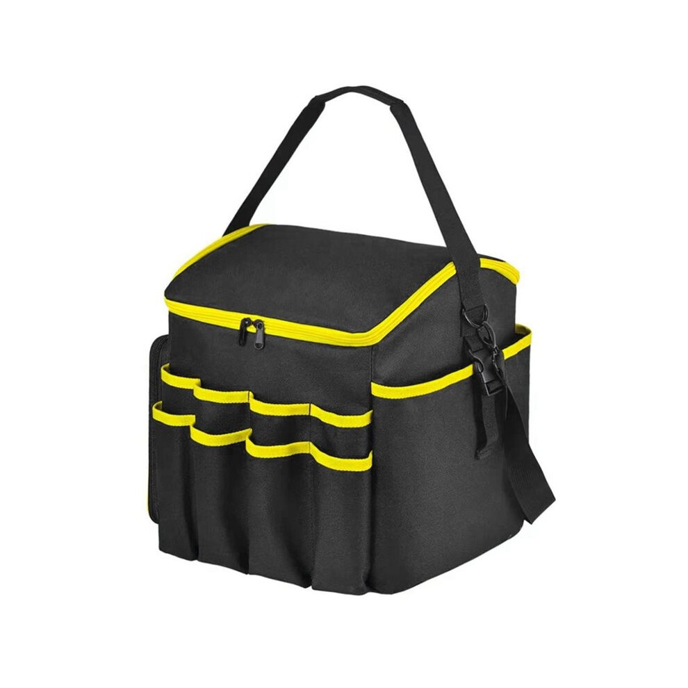 Tool Bag With A Detachable Divider And Shoulder Strap, Heavy Duty Tool Tote With Multiple Pockets 4712839631190