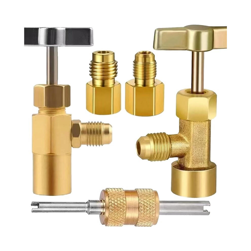 Us Standard-R134a Can Tap, Self-Sealing And Puncture Style Refrigerant Can Tap Valves With Refrigerant Tank Adapters 4714195466478