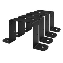 Heavy Duty Bridge Fence Brackets,U Shape Carbon Post Fasteners,Durable for Installing Brackets with Screws Fence Support