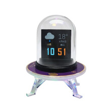 RGB Clock WiFi Wetter- und Zeitanzeige Krypto-Aktienmonitor RGB LED-Tischuhr Multifunktions-Röhren-Nachtlicht