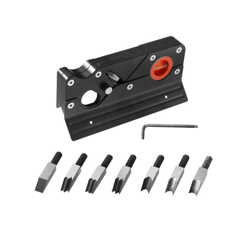 Chamfer Plane Handheld Wood Planer With Auxiliary Locator And 7 Blades For Quick Trimming 4713381081372