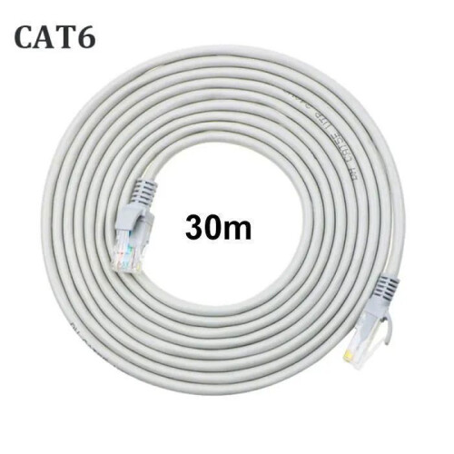 Καλώδιο Ethernet Cat 6 μήκους 30 μ., υψηλής ταχύτητας, θωρακισμένο, για σταθερή και αξιό