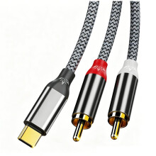 Kabel USB C do 2RCA Stereo, Adapter Typu Y, Rozdzielacz Audio, Złącze Stereo RCA Hi-Fi do Telefonu Komórkowego, Laptopa Specker