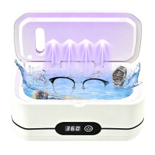 Ultrasonic Cleaner 400ml Tank 304 Stainless Steel Tank 5 Cleaning Modes with LED Timer for Jewelry Glasses EU Plug