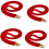 4 PCS Red Lanyard for Parties Crowd Ceremonies Hanging Stanchion for Queue  Safe Control 1