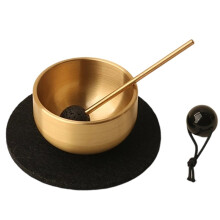 Brass Singing Bowl Set for Yoga & Mindfulness with Strikers for Yoga, Mindfulness, Relaxation, Chakra