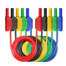 P1050 5 Stuks Dubbele Veiligheidskabels met 4 mm Banaanstekker, Stapelbaar, 100 cm Kabel, 1000V voor Elektrische Testen