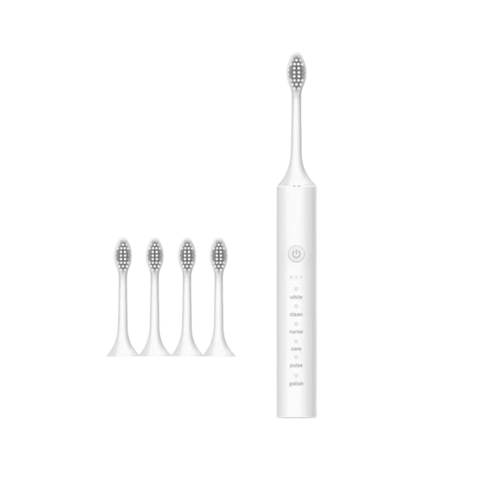 Brecantia Electric Toothbrush Set Usb Charging For Adults Rechargeable Electric Toothbrush With 4 Soft Brush Heads