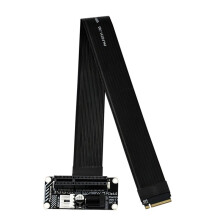 M.2 M-Key NVMe PCIe-Steckplatz auf PCIe 4.0 X4 Externe Grafikkarte NVMe auf PCIE X4 Riser-Kabel 180 Grad Verlängerungskabel
