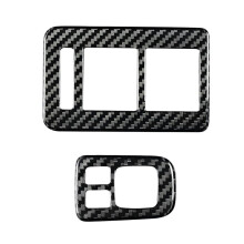 Rear Carbon Fiber Window Lift Cover Rearview Mirror Adjustment Panel Trim for Bronco 2021-2025 Accessories
