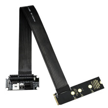 Cabo Extensor de 90 Graus para Placa Gráfica Externa, Adaptador de Slot M.2 M-Key NVMe PCIe para PCIe 4.0 X4