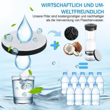 12 Disques Filtrants Micro-Type pour Bouteilles et Carafes Filtrantes pour  Fill & Go, Réduisant la Teneur en PFAS