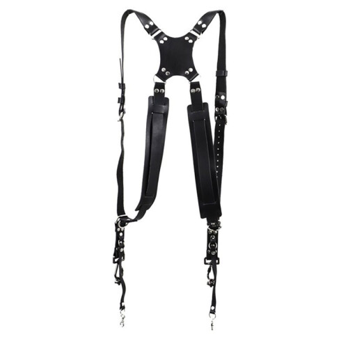 Double Shoulder Camera Strap Adjustable Leather Camera Shoulder Belt Portable Shoulder Harness Outdoor Photography Tools