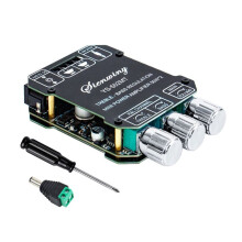 2.0 Audioversterker YS-502MT 50W+50W Hi-Fi Stereo Eindversterker met AUX-Ingang, Laag Ruisniveau, Instelbare Hoge Tonen Equalizer