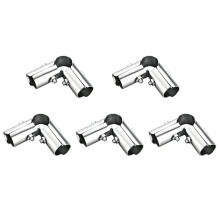 5pc 25mm Structural Pipe Connectors Mal Pipe Connector Pipe Rod Support Fixed Clamp Connection Accessories B