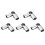 5pc 25mm Structural Pipe Connectors Mal Pipe Connector Pipe Rod Support Fixed Clamp Connection Accessories B 1