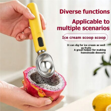 Heated Ice Cream Scoop USB-C Fast Charging, Ergonomic Handle, LED Display