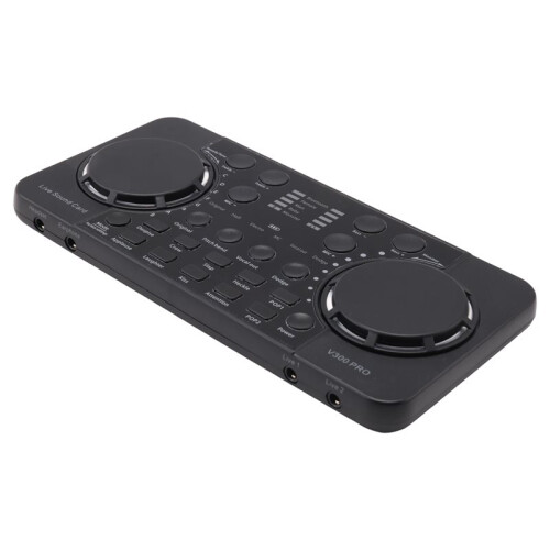 V300 Pro Sound Card -Compatible Audio Interface Mixer DJ Digital Effect Noise Reduction Console USB Record 2
