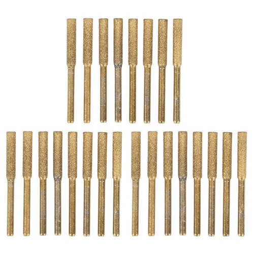 Diamonds Coated Burr Chainsaw Sharpener Burr Carving Grinding  Rotating File 4.0mm Abrasive Sharpening Tool Set