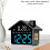 LED Digital Alert Clock with Voice Control,Night Light, Date Week Display,12/24H , USB Electronic Table Clock 4