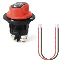 Battery Disconnect 12-32V with 8AWG Cable 50 cm for Marine Boat Caravan Car Vehicles Yacht Bus(100A)