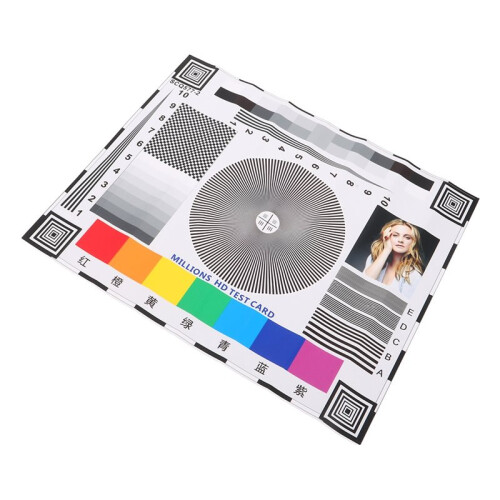 Monitor Calibration Card Security Camera Focus Chart High-Contrast Lens Calibration Target Lens Adjustment Tool