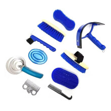 Complete Horse Grooming Set Stable Cleaning Kit with Sweat Scraper Brush Comb Horse Care Supplies
