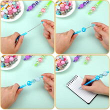 Ensemble de 32 -Crayons Mécaniques à Perles de Couleur avec Recharges de Mines pour L'Écriture, le Dessin et les Loisirs Créatifs