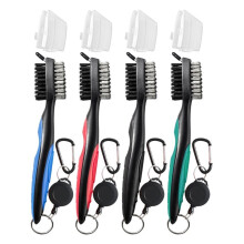 Club Brush and Cleaner with Retractable Zipline and Aluminum Carabiner Cleaning Tool.