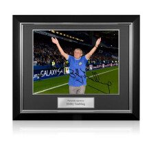 Bobby Tambling Signed Chelsea Photo: The Bridge. Deluxe Frame