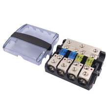 LED Car Audio Stereo Fuse Box Block 0/4 Gauge in/Out 60Ax2+100Ax2 ANL Car Audio Amplifier Modification