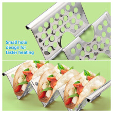 3 Stuks Tacohouders, Roestvrijstalen Tacohouders, Elk Geschikt voor 3 Tortilla'S, Geschikt voor Magnetron, Airfryer en Oven