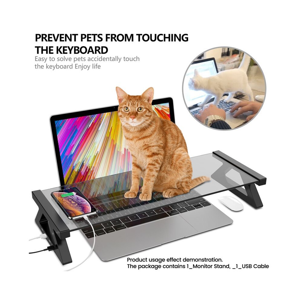 Monitor Stand Computer Riser With 1Xusb Input Port 3Xusb 2.0 Output For Monitors And Desktop Organizer 6031009895131