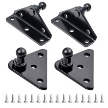 Soportes de Rótula de 10 mm para Muelles y Amortiguadores - Incluye Soportes Tipo L y Planos, con Tornillos de Montaje