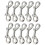 10pcs Scuba Diving Double End Bolt Snap Hook Clips Zinc Alloy Quick Draw Link Carabiner B-Shape Spring Hook 1
