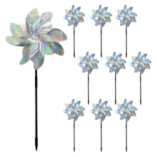 Reflective Bird Repellent Pinwheels Silver Dot Reflective Windmill,Outdoor Bird Deterrent,for Yard,Balcony,Garden
