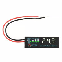 7-55V Universal Battery Charge Indicator Panel LED Indicator Acid/Lithium Battery Voltage Charge Indicator White