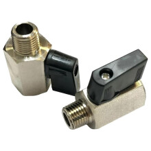 2 Pcs Air Compressor Short Tank Valve for Air Compressor Part Replaces 1/4" Male Pipe Thread 1/4" Valve
