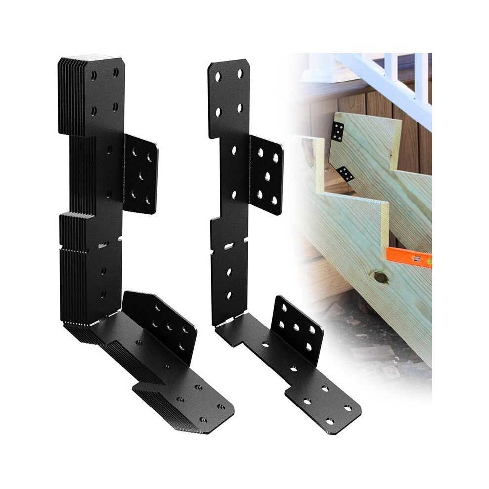Black Stair Stringer Hanger Bracket,Adjustable Stair Stringer Hanger,Deck Stair Brackets,Tair Stringer Connector Great 4713634400776