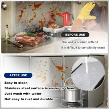Splatter Guard Foldable Stainless Steel Oil Board Nonstick Oil Splatter Guard Heat Insulation Board for Stove Top