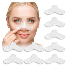 10 Nasenpolster & Naseneinlagen - Zuschneidbare Maskenkissen, CPAP-Nasenpolster für Schlafapnoe, Weicher Nasenschutz