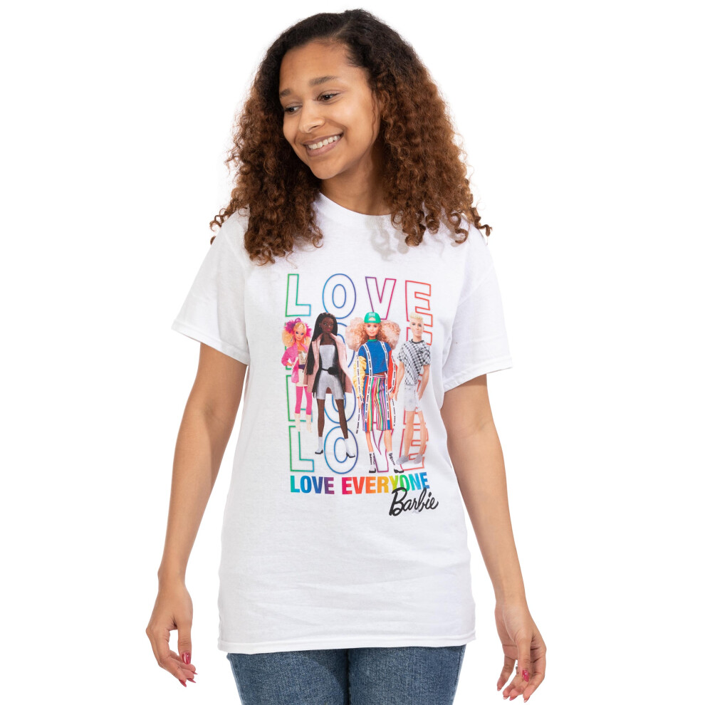 Barbie (Large) Short Sleeved T-Shirt (Womens ) White
