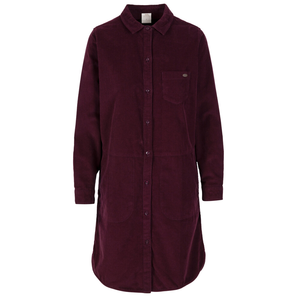 Trespass (10, Dark Cherry) Womens Casual Shirt Dress Allison Red